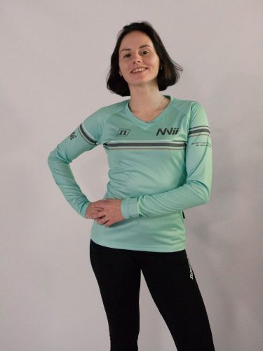 рубашка NONAME RUNNING SHIRT LS NVII TEAL WOS