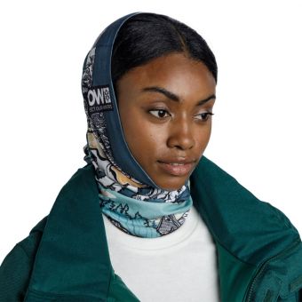 бандана BUFF 134704.845 THERMONET POW LIXOT GREEN