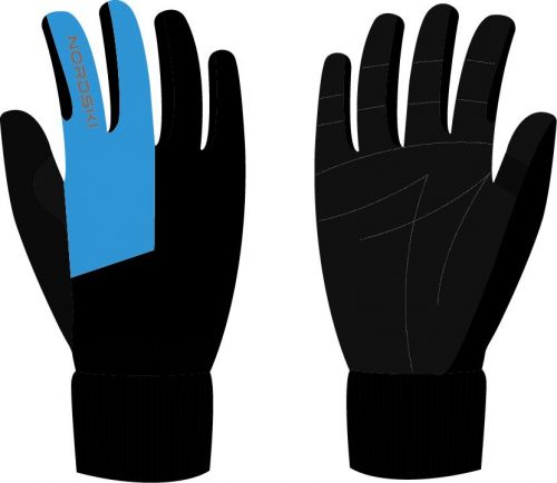 перчатки NORDSKI ACTIV BLACK/BLUE WS NSU115170